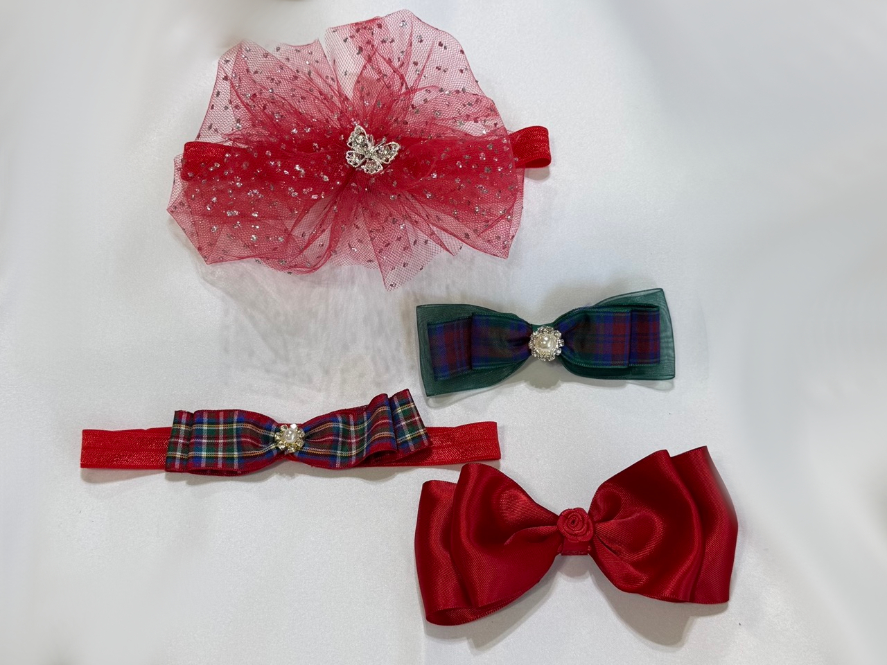 Holiday Baby Headbands & Clips Set